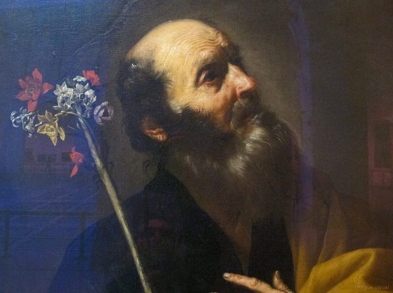 Retrato de un Anciano Barbudo con una Expresión de Profunda